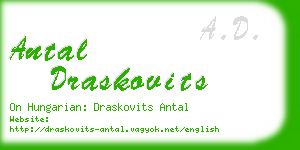 antal draskovits business card
